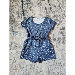 Bailey's Blossoms Size 3T Toddler Belted Romper Polka‎ Dot